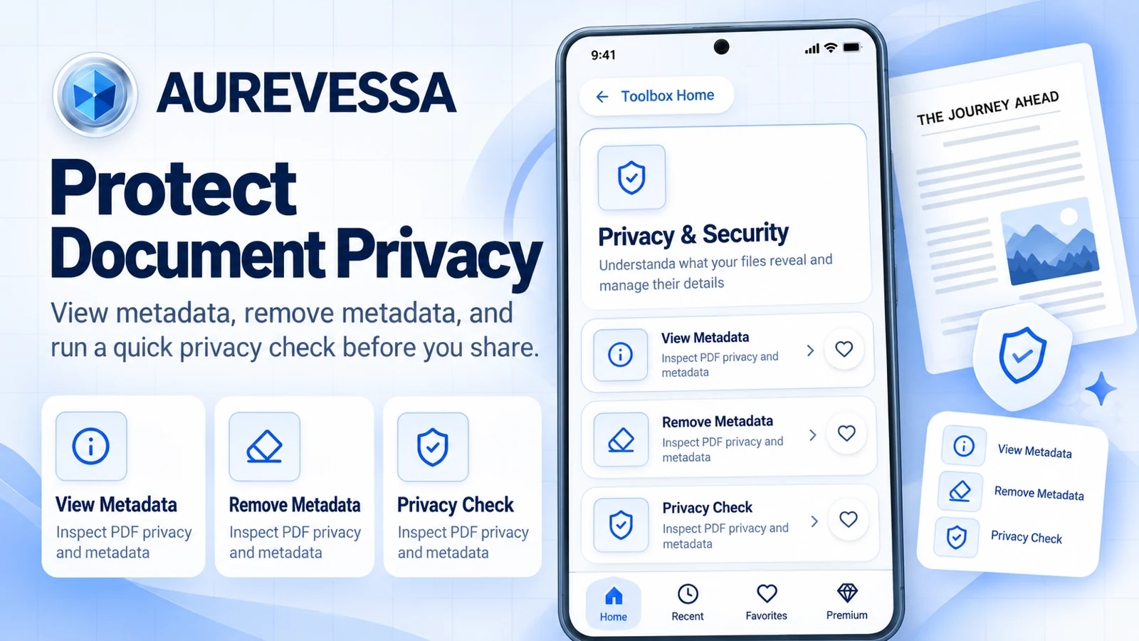 Published Google Play product image showing View Metadata, Remove Metadata and Privacy Check